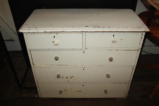 Painted pine chest of drawers